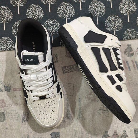 AMIRI White Low-Top Sneakers With Bone Design main image 5